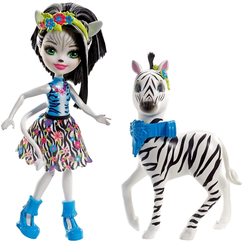 Bambola Mattel Enchantimals Zelena la Zebra e Hoofette
